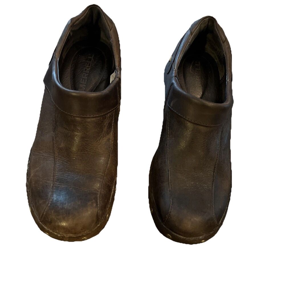 Merril Women’s Leather Shoes 8 Studded Luxe Espresso Comfort